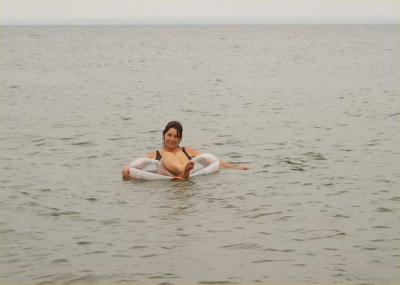 Floating in Peconic Bay