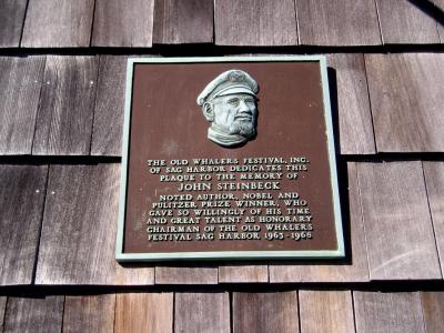 Steinbeck plaque at Sag Harbor