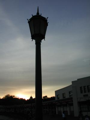 Lamp-post at dusk Playland