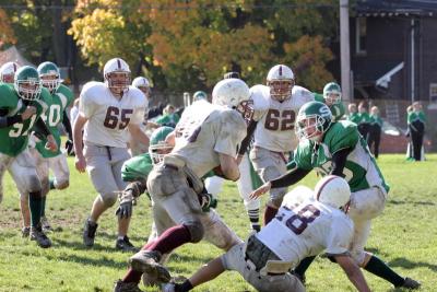 Brian Shatara making a tackle