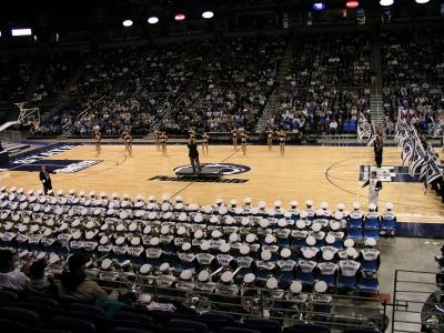 Band practice before the game