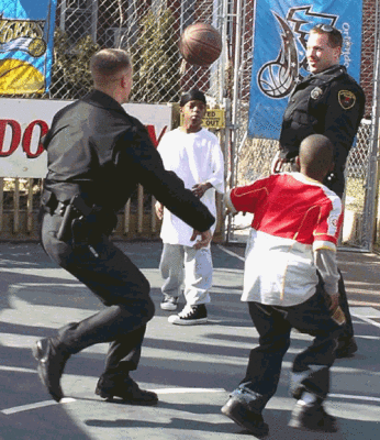 kids vs cops at Tornado Alley Lancaster, Pa.