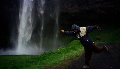 Mark enjoying the waterfall