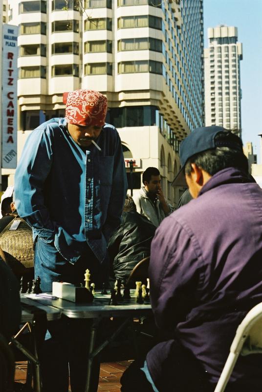 san fran vietnam vets playing chess