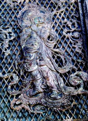 Temple Gate Metal Portrait of Krishna