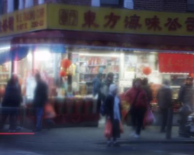China Town In The Rain
