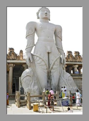 Lord Bahubali the Colossus- Nearly 60 Foot High - Single Piece of Granite