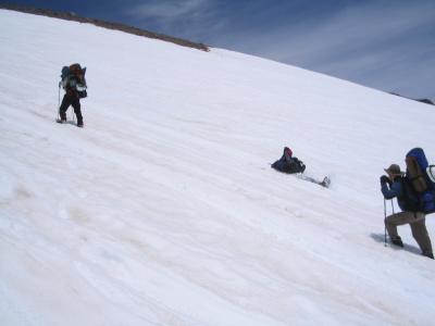 Glissader and fellow climbers on Standstill Hill