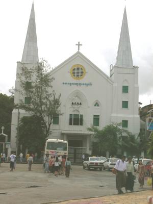 A Christian Church in Yangon, opposite Sule Pagoda