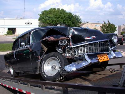 Smashed 55 Chevy Bel Aire