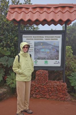 Sonia at the Volcan Poas