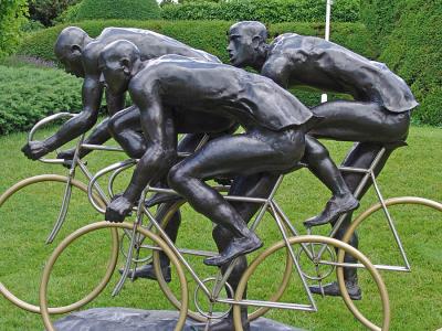 Radfahrer Olympia-Museum Lausanne