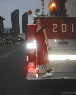 Christine and her love for Firemen and their equipment ;-)