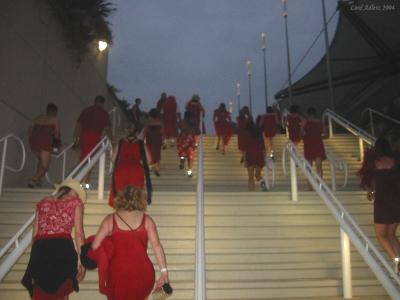 Stairs up and over the Convention Center