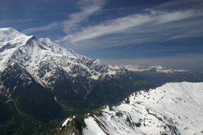 Views of Mont Blanc and Chamonix from Le Brevent