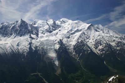 Views of Mont Blanc and Chamonix from Le Brevent