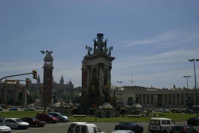 Fountain in Espanya Square