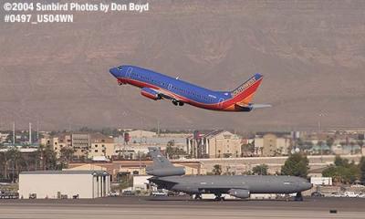 Southwest Airlines B737-3H4 N357SW and USAF KC-10 aviation stock photo #0497