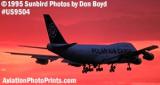 1995 - Polar Air Cargo B747-200F sunset aviation cargo airline stock photo #US9504