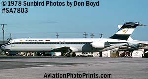 1978 - Aeropostal DC9-51 YV32C El Caraqueno delivery flight aviation airline stock photo #SA7803-7