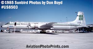 1985 - Millon Air CL-44 N908L aviation cargo airline stock photo #US8503