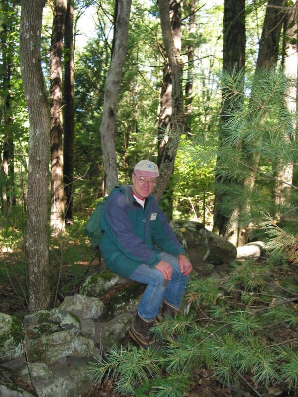 Paul is taking a breather - rock wall