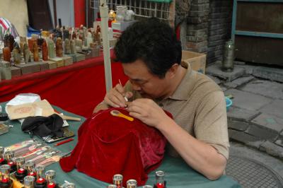 Artist Doing Miniature Engraving