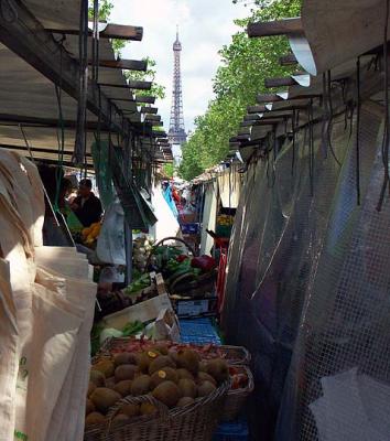 Market near the Eiffel Tower