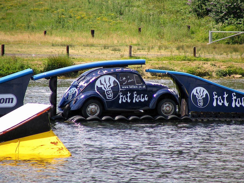 VW Beatle at high tide!