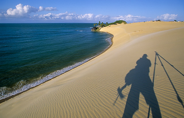 Fotografando na praia de Genipabu