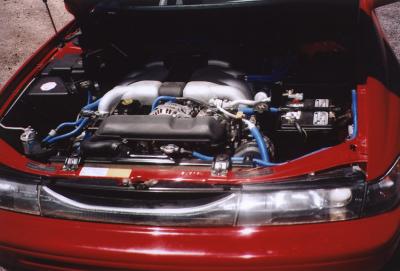 under the hood of a Subaru SVX