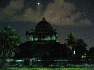 Moonlit stupa, Luang Prabang