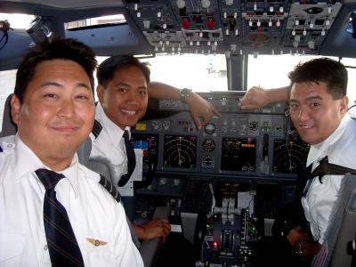 Our Pilots:  Captain Fred, F/O Joel & ACM Craig