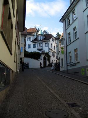 This is the uphill trek towards the Museggmauer (Musegg Wall)