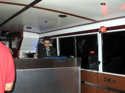 Our evening boat cruise, with Elliott taking a turn as the DJ