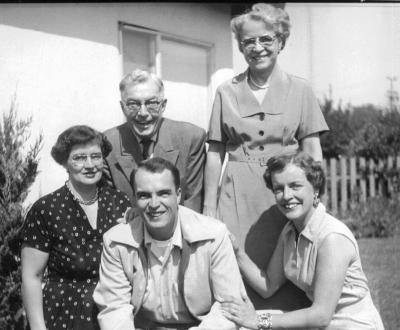 Paul Ebert Family 1954 (Paul, Minnie, Gail, Frank, & Lael)