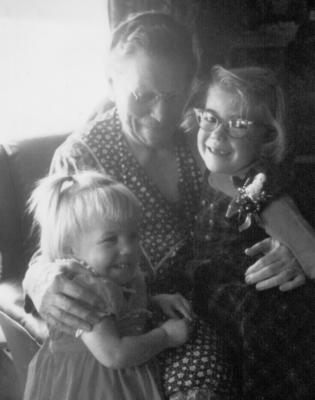 Anna Petry, Susan and Marian Dec 1957 BW.jpg