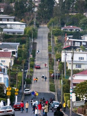 Steepest street in the world! (Dunedin)