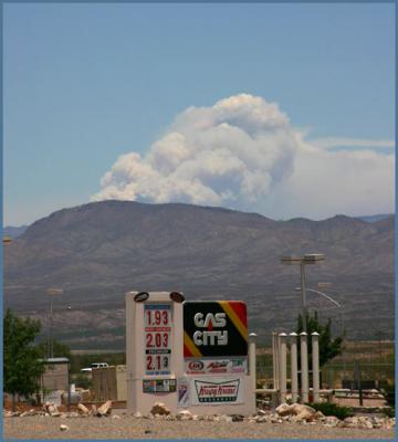 Mt. Graham Wildfire as Viewed from Benson