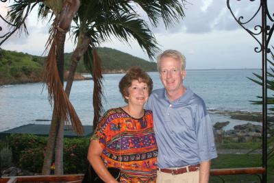 Jane and Mike at Oceana restaurant, St. Thomas