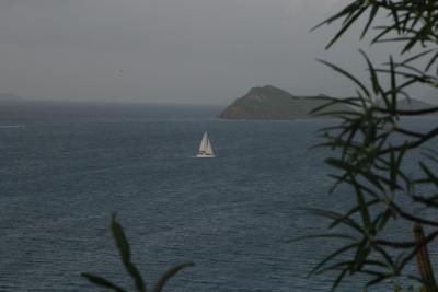Sailboat at dusk