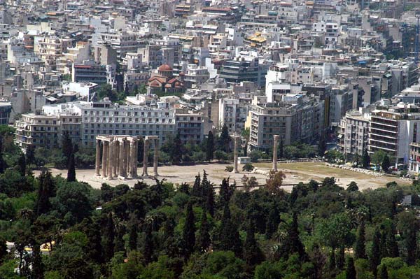 Temple of Olympian Zeus from Likavitos Hill