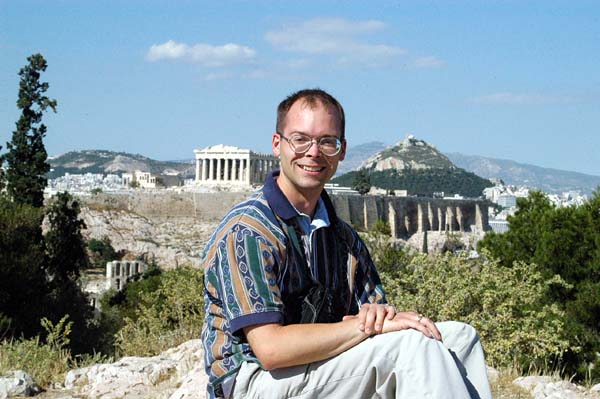 Roy on top of Philopappos Hill, Athens