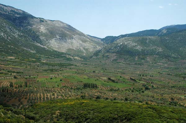 The area behind the monestary of Ossios Loukas