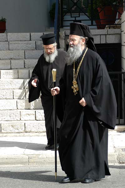 Greek Orthodox priests in Nafpaktos