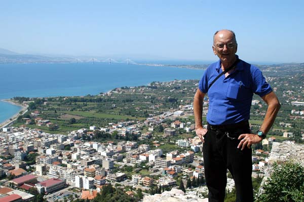 Dad made it to the top of the Nafpaktos Citadel