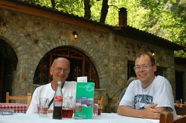 Dad and Roy waiting for lunch