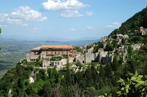 Ruins of the upper town at Mystras
