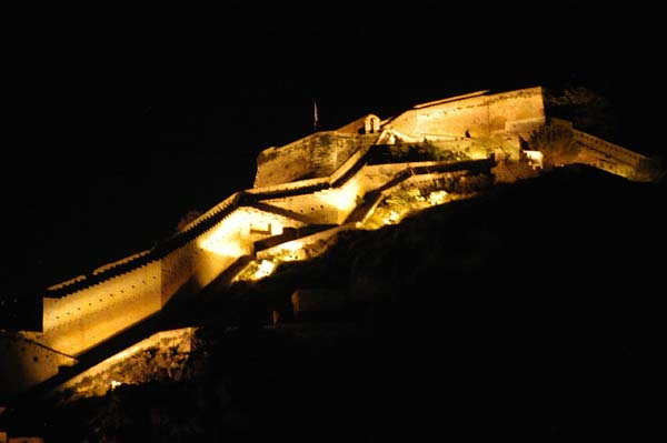 Palamedes Fort at night, Nafplio