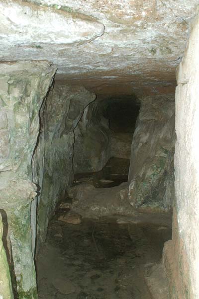Tunnels leading from the Peirene Fountain to water sources on Acrocorinth, a distance of several km